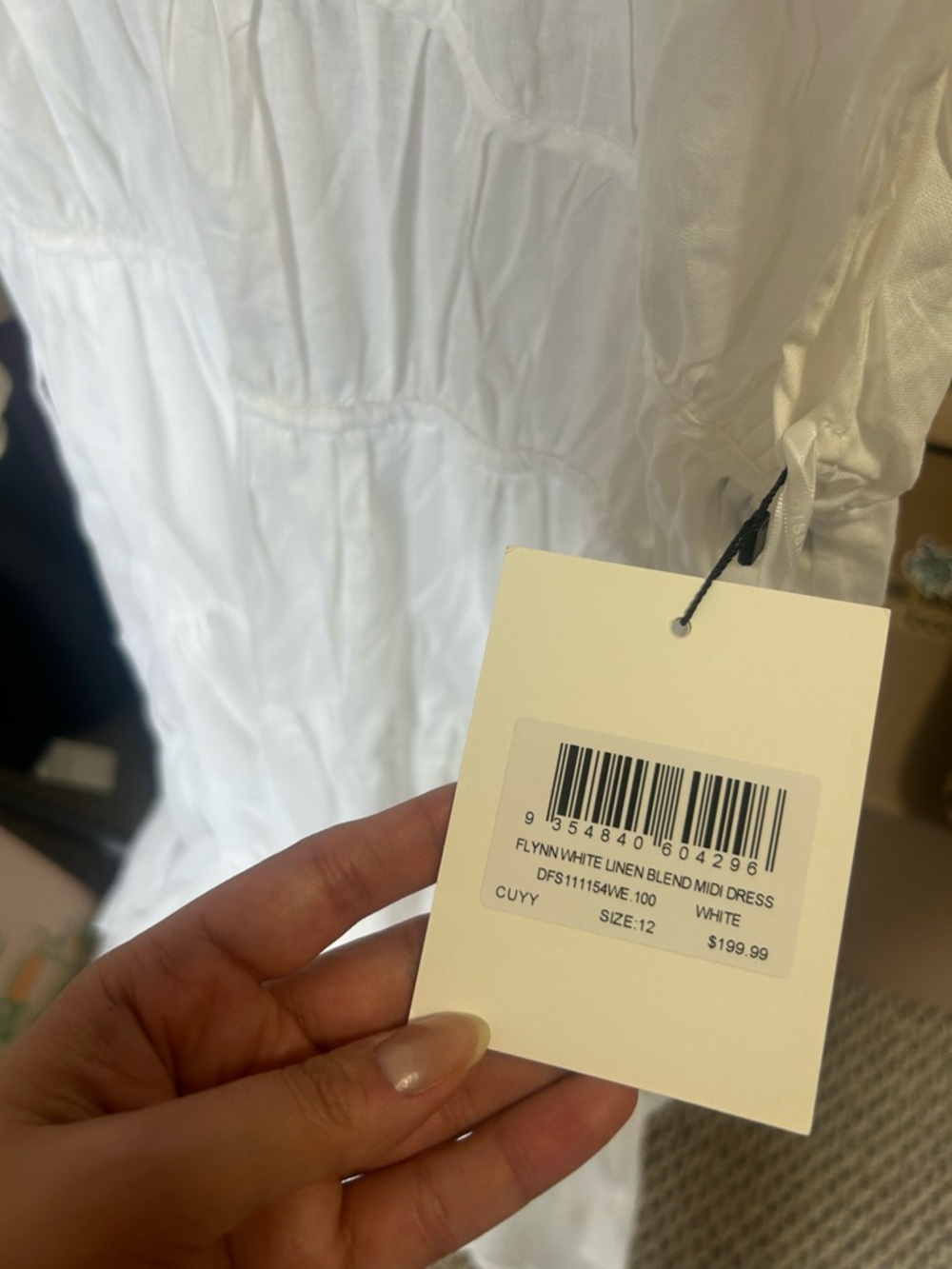 DISSH White Tiered Maxi Cotton Dress - Picture 9 of 9